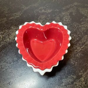 Two Chantal heart dishes